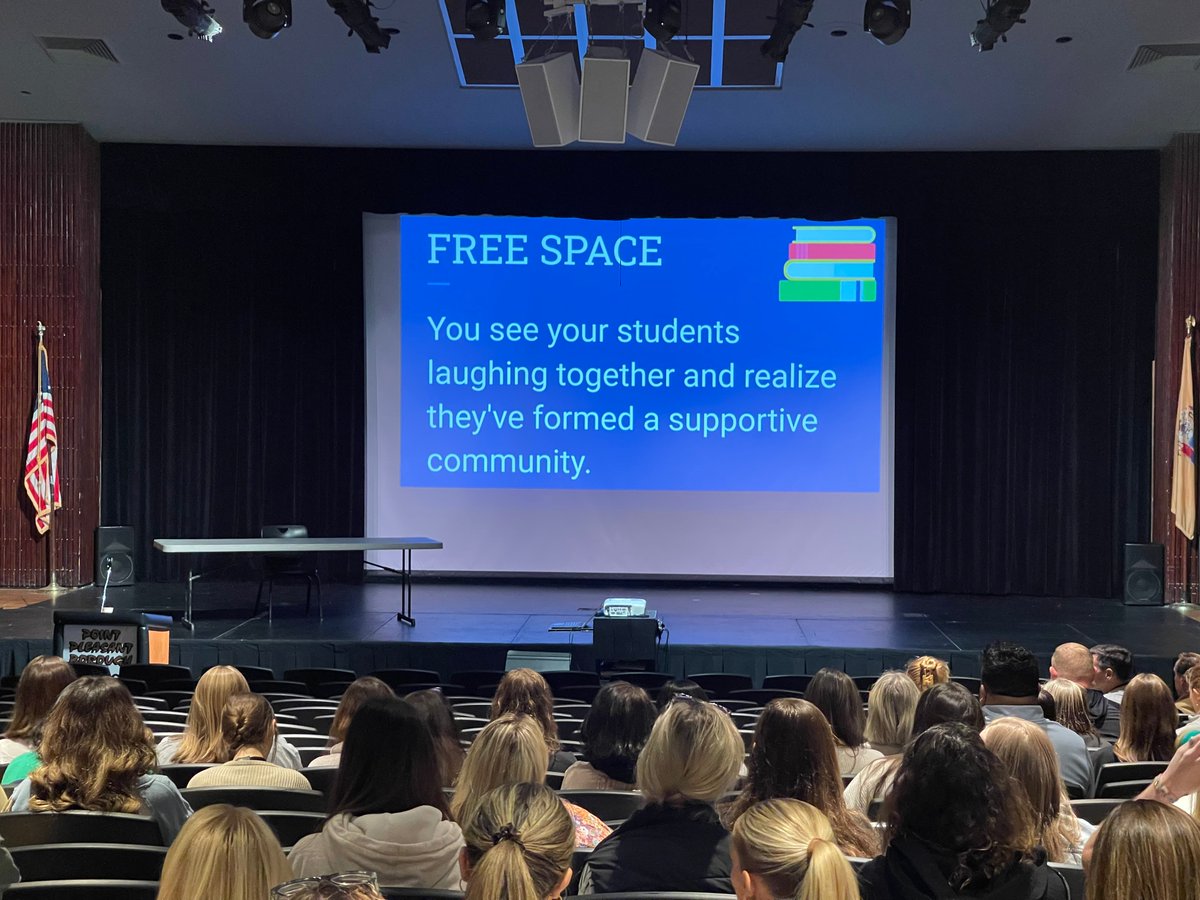 Dr. Angelozzi kicked off our combined Professional Development Day with Bay Head School with a fun game of Panthers &amp; Sharks Bingo! Congrats to the winners!🐾🦈 #PantherPath #GoSharks