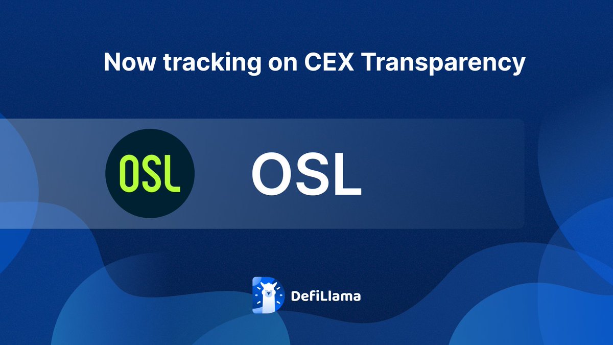 DefiLlama 在 CEX 透明度上追踪 OSL 的公告图片