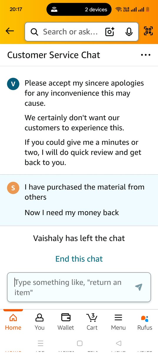 subhashtiwari's tweet photo. @AmazonHelp @AmazonHelp @amazonIN @amazon @amazon
See the support quality of amazon customer support.. executive left without any reply..

Amazon is starting to cheat on customers https://t.co/KKMKTT2xsT