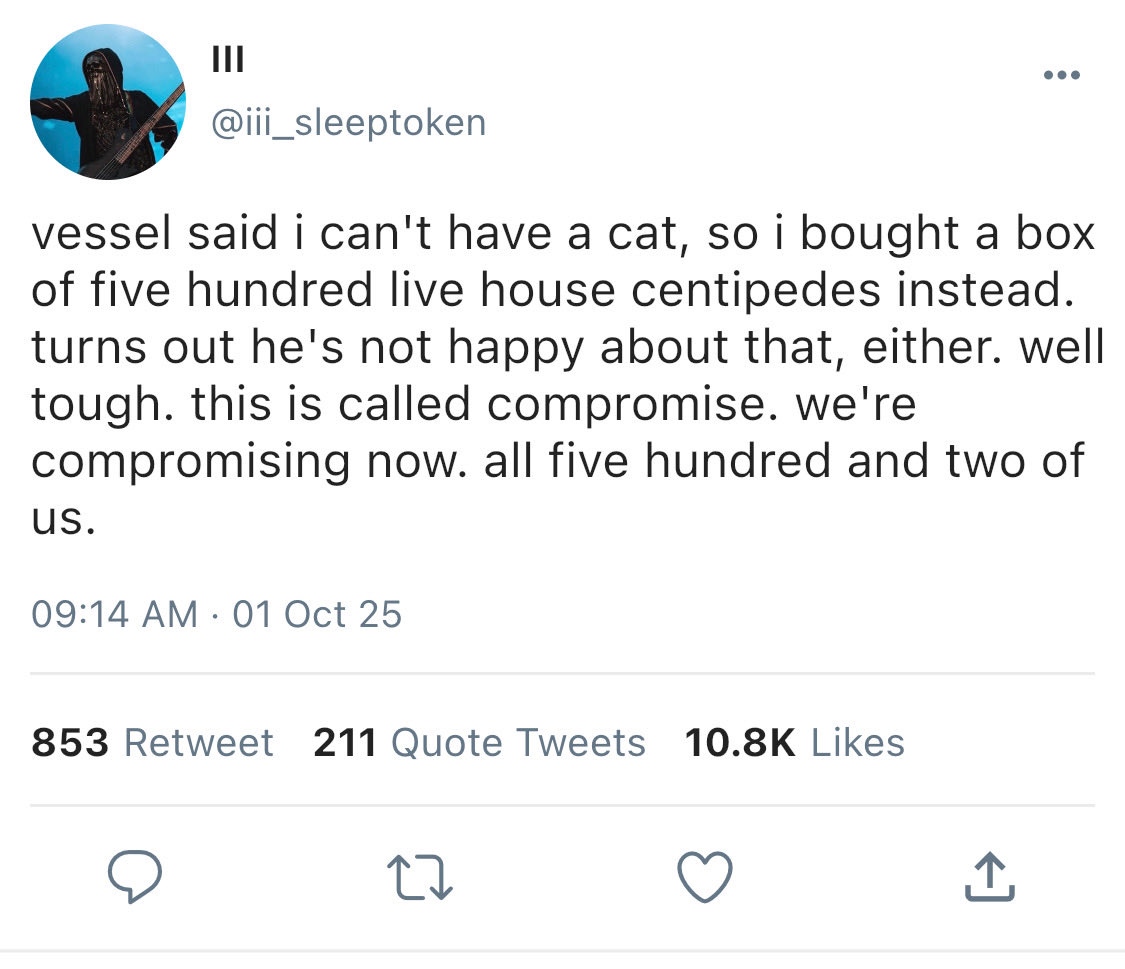 incorrect sleep token tweet media