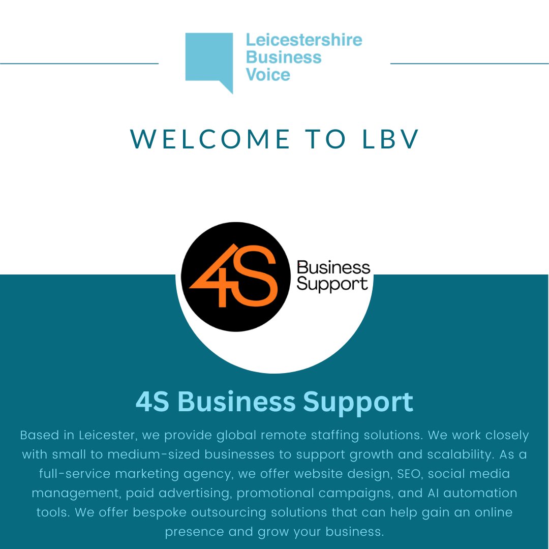 Delighted to welcome 4S Business Support to the LBV network!