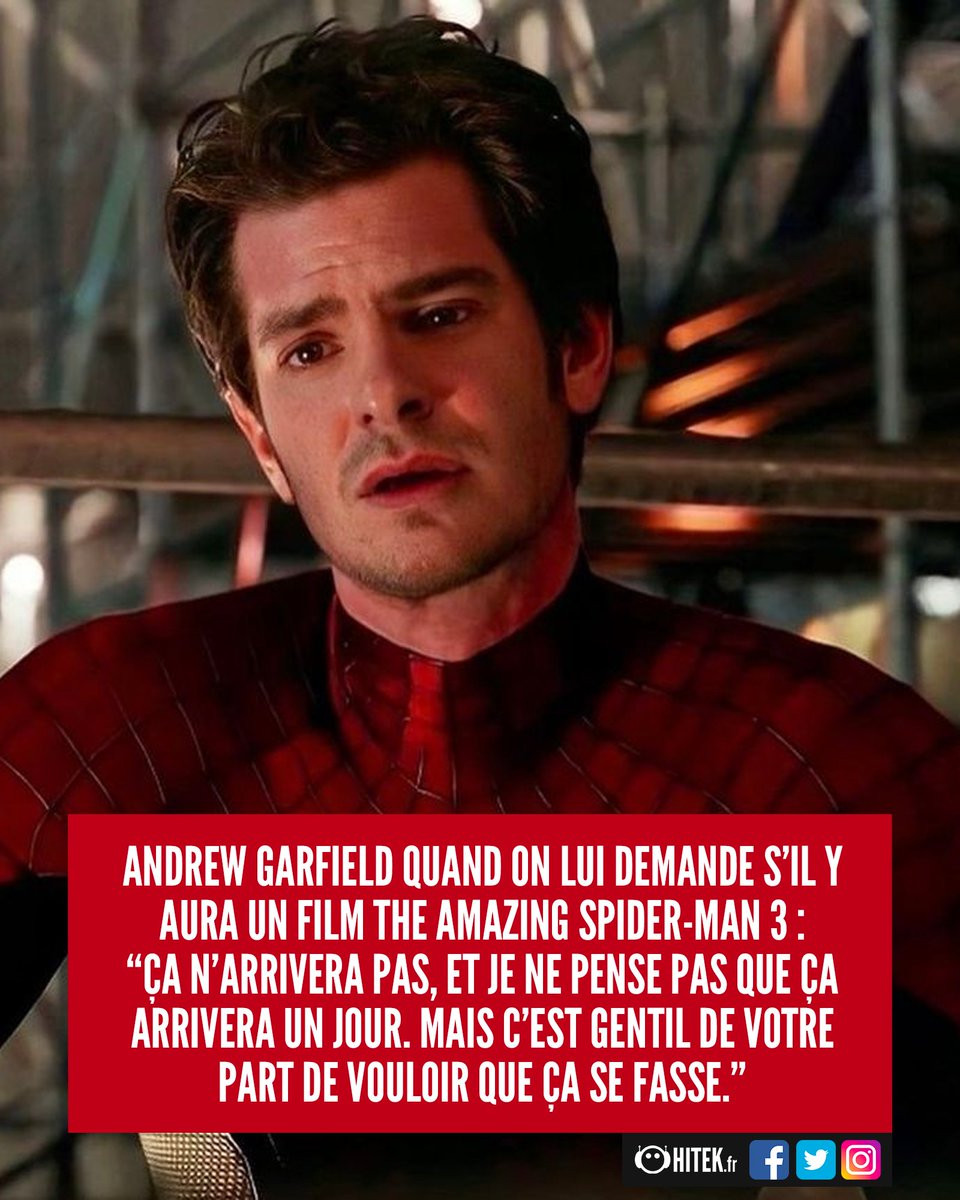 Hitekfr's tweet image. #TheAmazingSpiderMan 3, c'est mort... 😭#AndrewGarfield #SpiderMan

Source : @GQMagazine