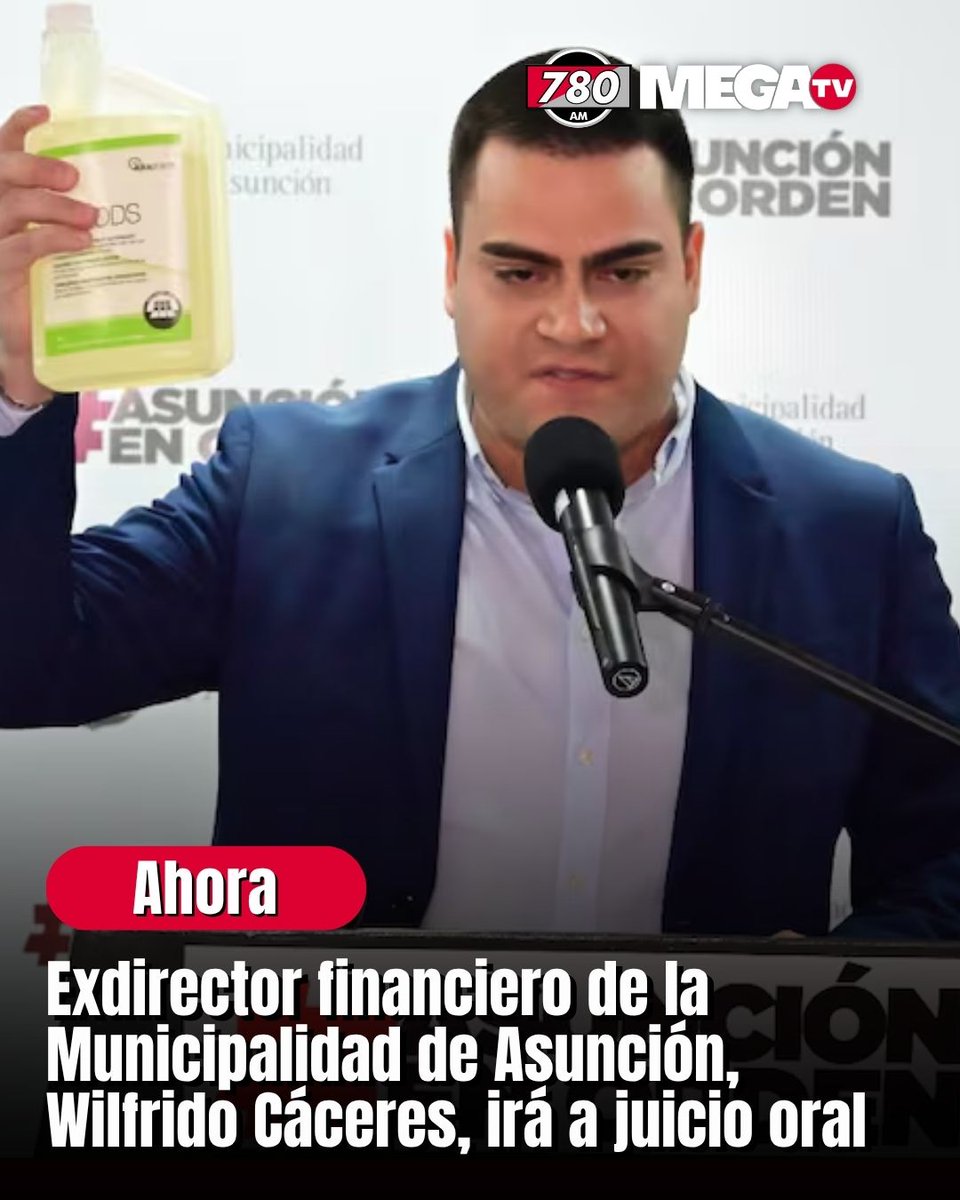 AHORA 🚨 | Exdirector financiero de la Municipalidad de Asunción, Wilfrido Cáceres, irá a juicio oral

👨‍⚖️ El juez Rodrigo Estigarribia elevó a juicio oral la causa contra el exdirector financiero de la Municipalidad de Asunción, Wilfrido Cáceres, acusado por supuesto