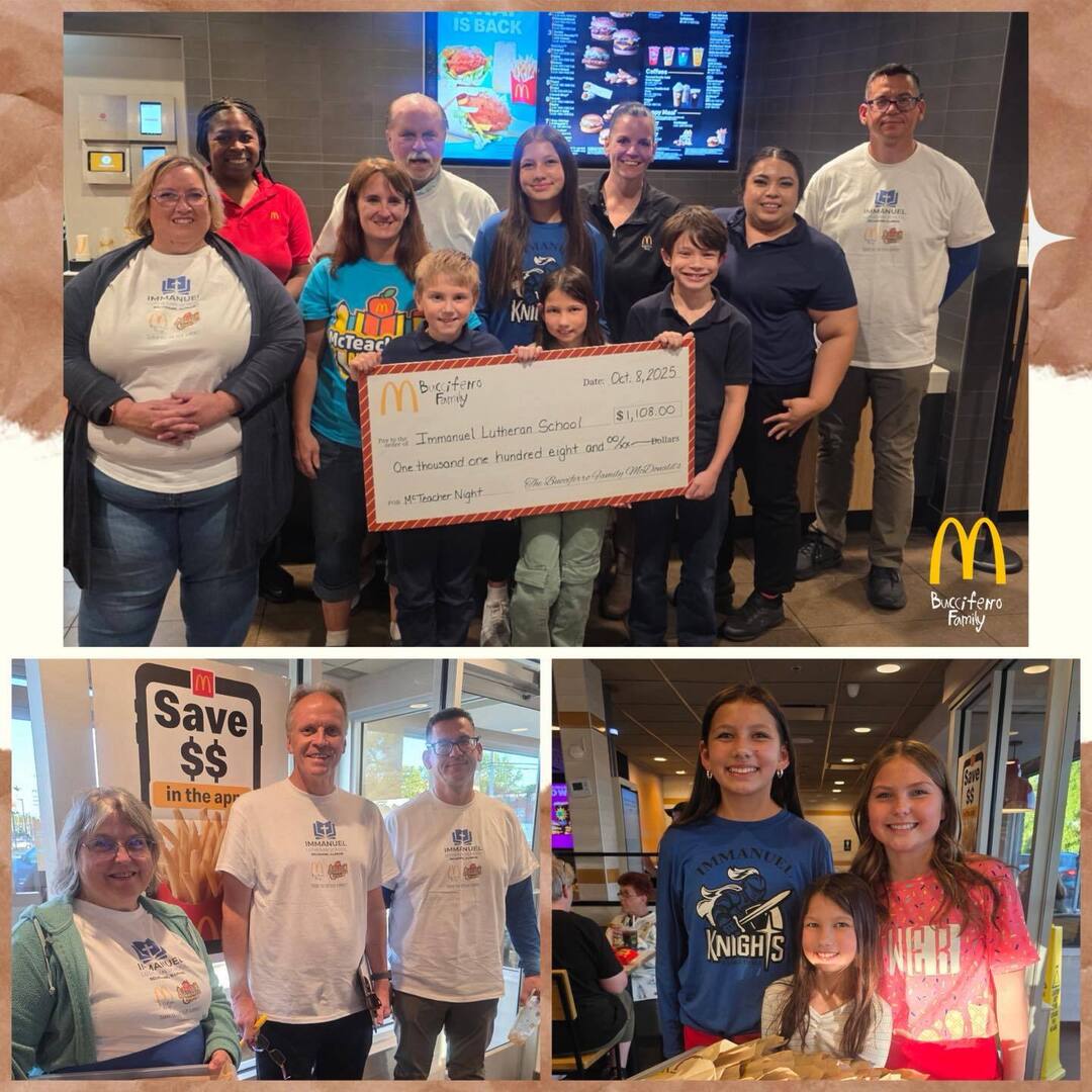 ironarchmcd's tweet image. 🎉 A huge shoutout to everyone who joined us for Immanuel Lutheran School - Belvidere McTeacher Night! Your support for our amazing local teachers means so much! Thank you for making it a wonderful evening! #weloveourteachers🍎📚 #mcteachernight🍔🍟🍦 #mcdonalds  #teambucciferro