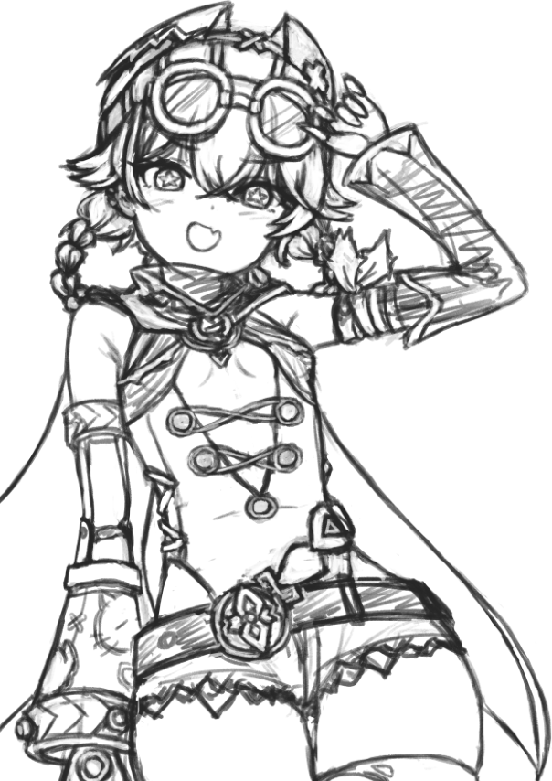 ayamal3246's tweet image. 結構いい感じに描けているかも？