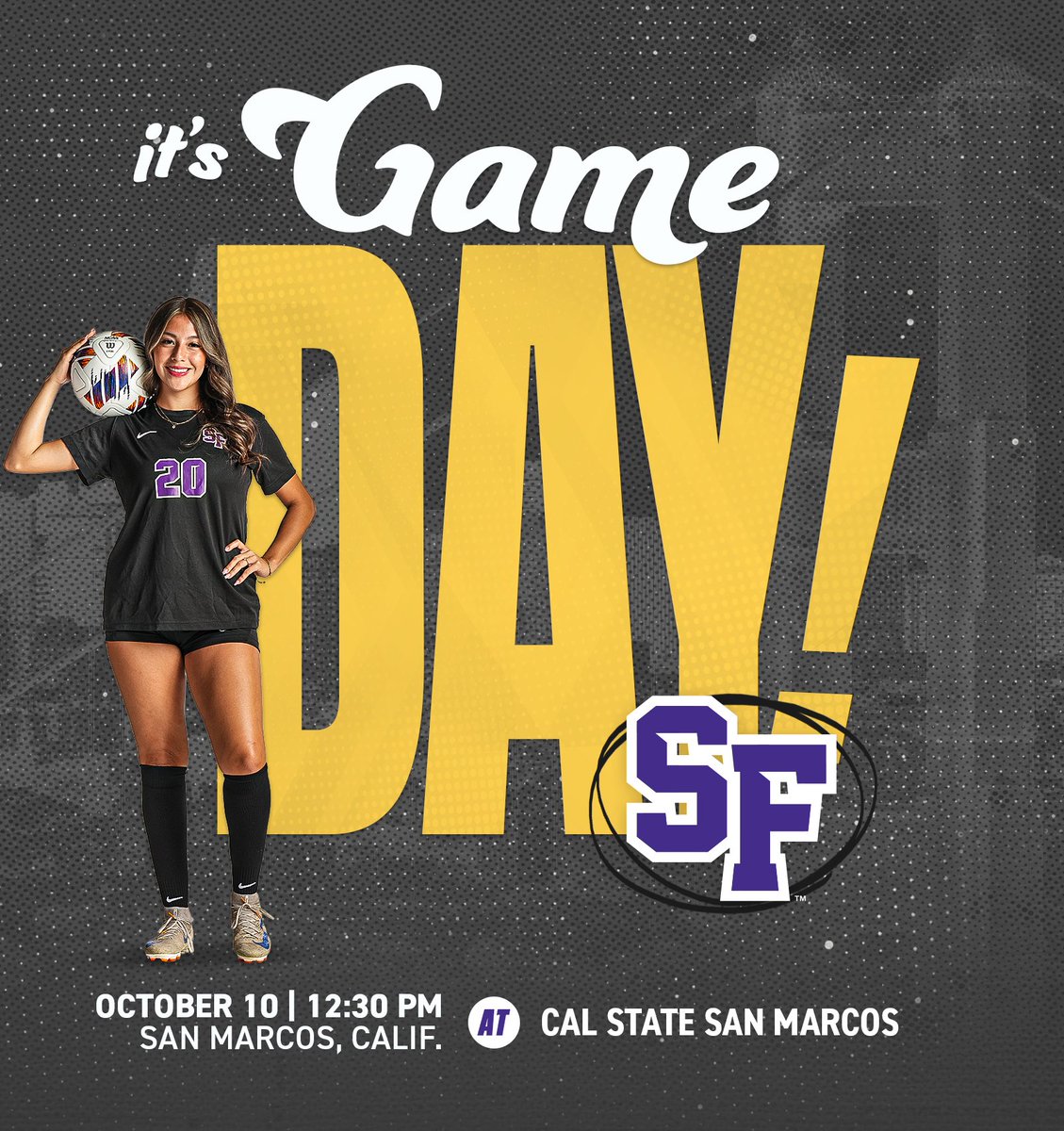 Gators head south to take on San Marcos!

🆚<a href="/CSUSMcougars/">CSUSM Athletics</a> 
🕧12:30 pm
📍The Cage
📊 sfstategators.com/livestats_wsoc
📺 flocollege.com