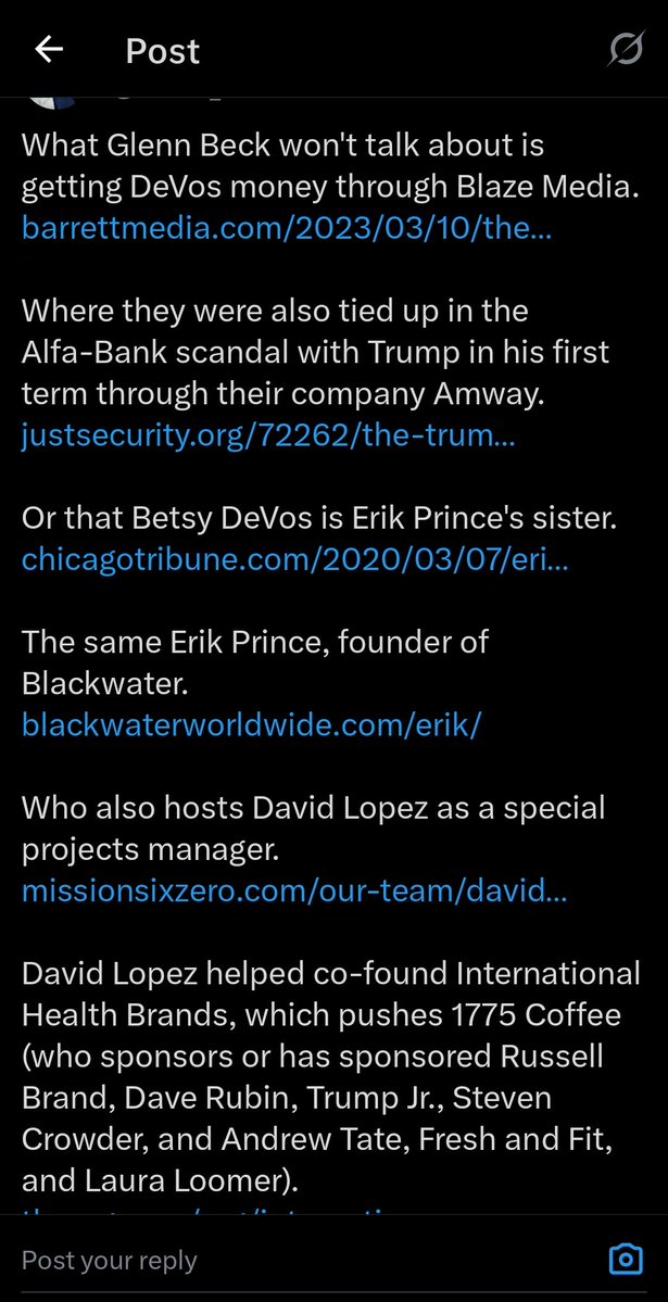 7SEES_'s tweet image. Correction on the Horowitz connection, I passed over some previous research and mixed them up on account of the exact same name. 

Daniel Horowitz belongs to Blaze Media: