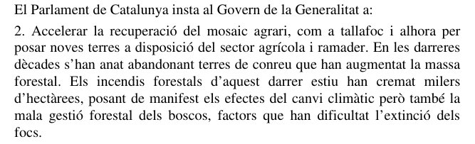 ➡️ A proposta de la CUP al #DebatPolíticaGeneral, el Parlament expressa la seva oposició a l'acord de lliure comerç entre Europa i Mercosur, i insta el Govern a accelerar la recuperació del mosaic agrari.