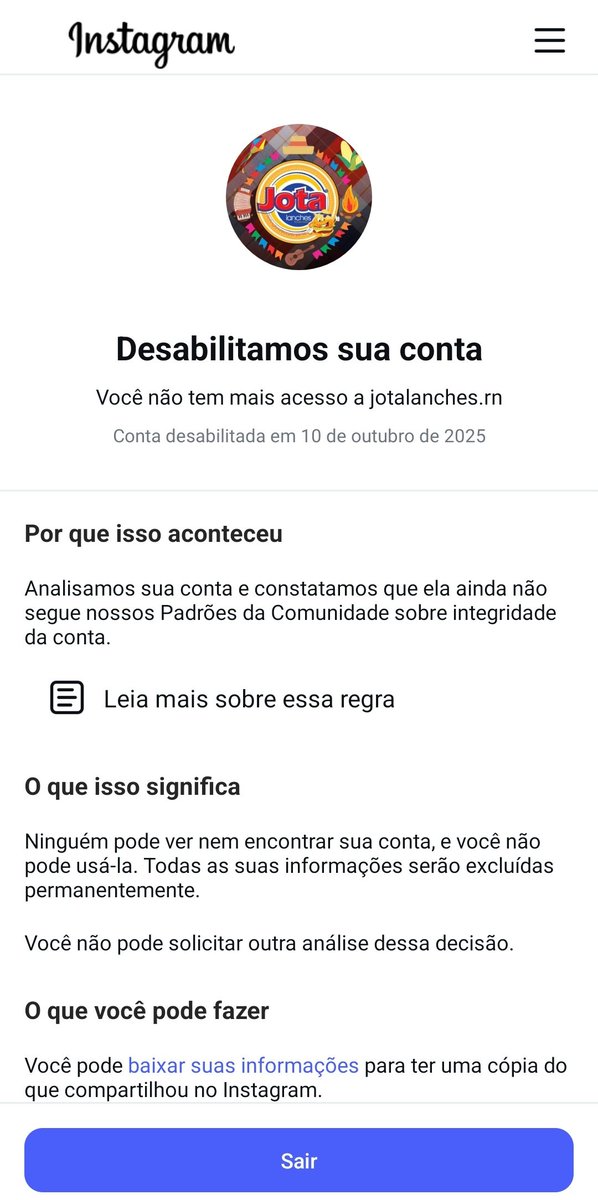 William_Lopes86's tweet photo. 🚨 Repúdio ao @instagram 🚨 
É inaceitável que nossas contas sejam desativadas e sem respeito! Fizemos apelações, enviamos documentos e selfies, mas mesmo assim, a minha conta profissional e a do meu pai (@jotalanches.rn) foram desativadas! Exigimos justiça! #Instagram #Respeito https://t.co/tZIkngnn8C