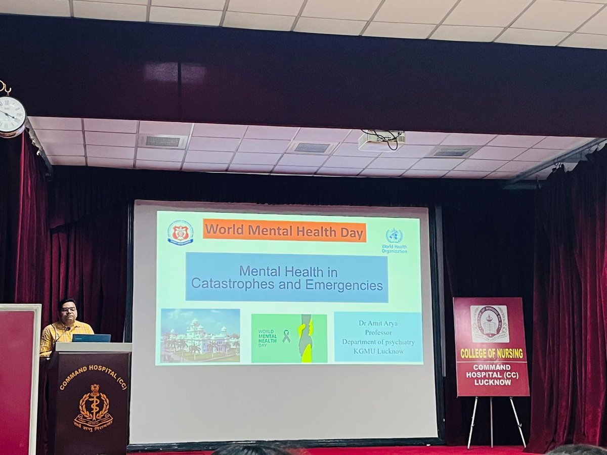 dgafms_mod's tweet image. On the occasion of #WorldMentalHealthDay, the College of Nursing, #CommandHospital (Central Command) conducted a Staff Development Programme featuring expert lectures on the theme “Access to Services: Mental Health during Catastrophes and Emergencies.” The event reinforced #AFMS…