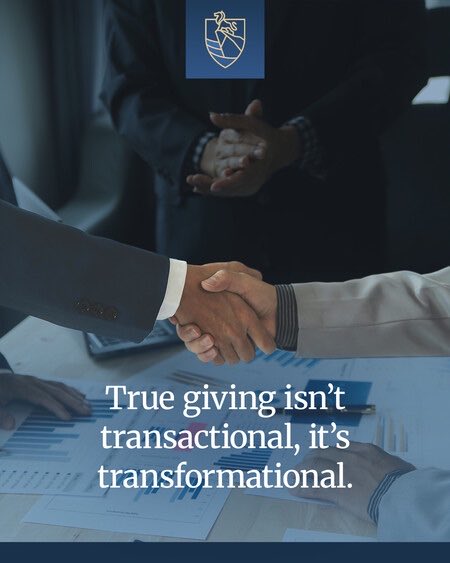 True giving isn’t transactional - it’s transformational.