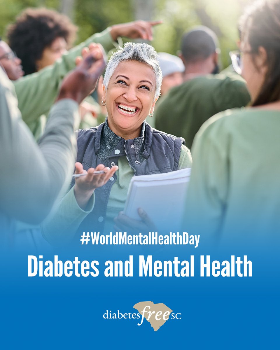 Stress hormones raise blood sugar, making diabetes harder to manage. 

On this #WorldMentalHealthDay, we highlight programs supported by @diabetesfreesc that bring mental health into the conversation about whole-person care. diabetesfreesc.org