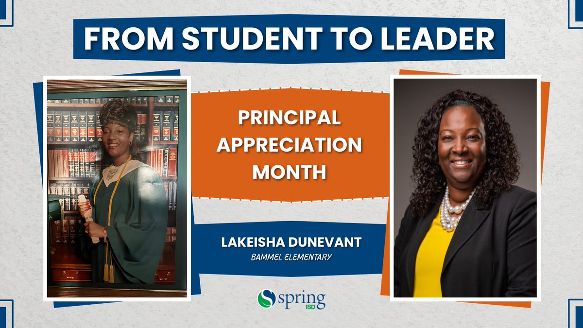 SpringISD's tweet image. Today, we celebrate Bammel Elementary’s LaKeisha Dunevant. Life advice for students: “Commit to striving for a little progress each day and the big results will happen.” We’re grateful for your leadership in Spring ISD. @BammelCSLA @SISD_CoA