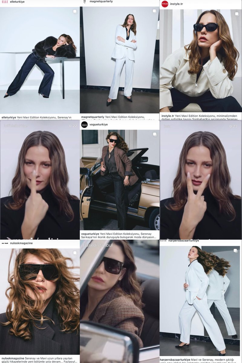 The Most inDemand cover girl <a href="/SrnySrkyResmi/">Serenay Sarıkaya</a> is totally back that high end magazines couldn't stop themselves but clamor on these new collections capsule of <a href="/mavi/">Mavi</a>..
they also missed her on their covers 💝🧿