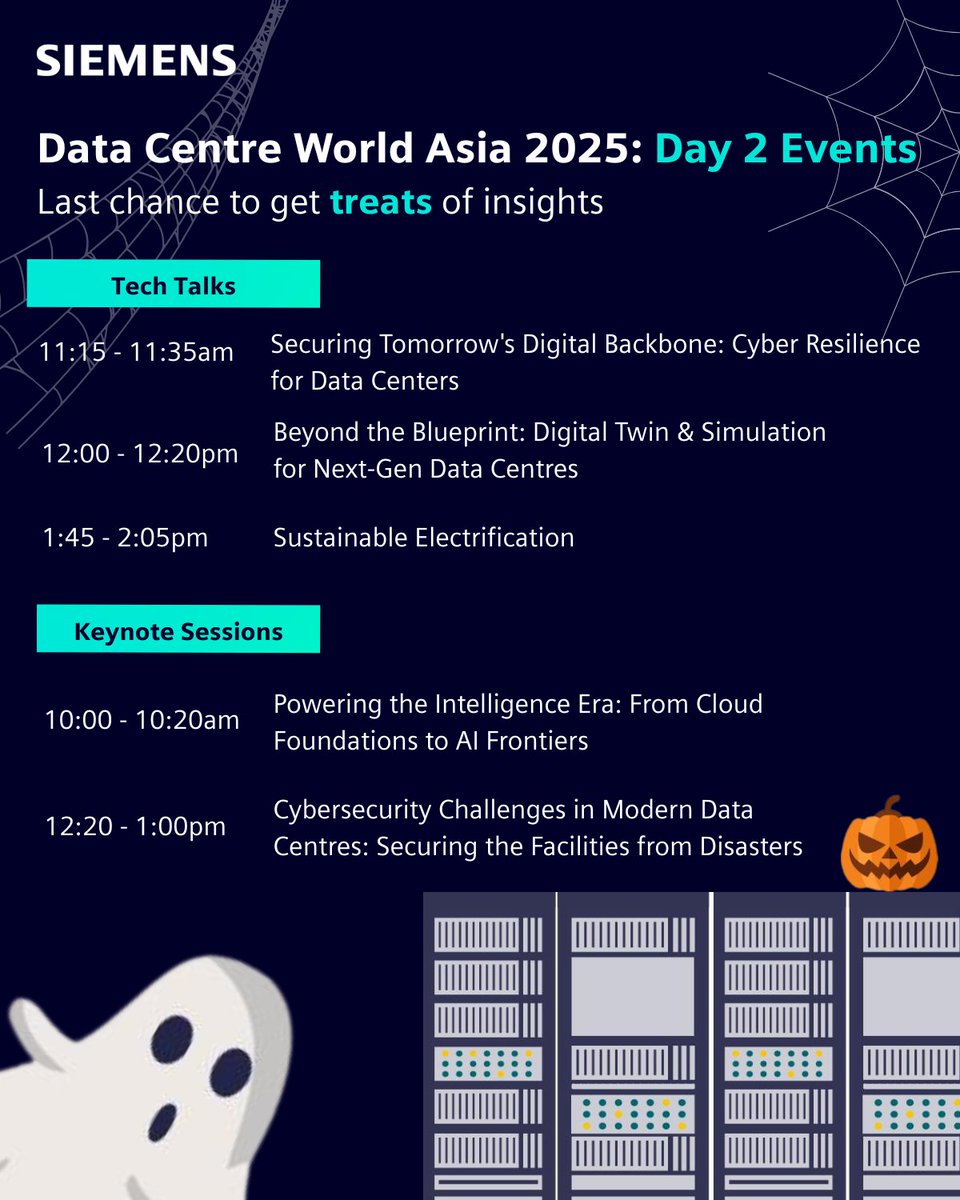 Mathew_X91's tweet photo. Last day at #DataCentreWorldAsia2025! ✨
Final chance to catch our Tech Talks and keynote sessions! 🎤
📍MBS Basement 2, Booth D41
Register for our sessions. See you there 👋 https://t.co/oCN7X4P5ZV
#TWS25 #TechWeekSingapore2025 #DCWA https://t.co/koczDvuidW