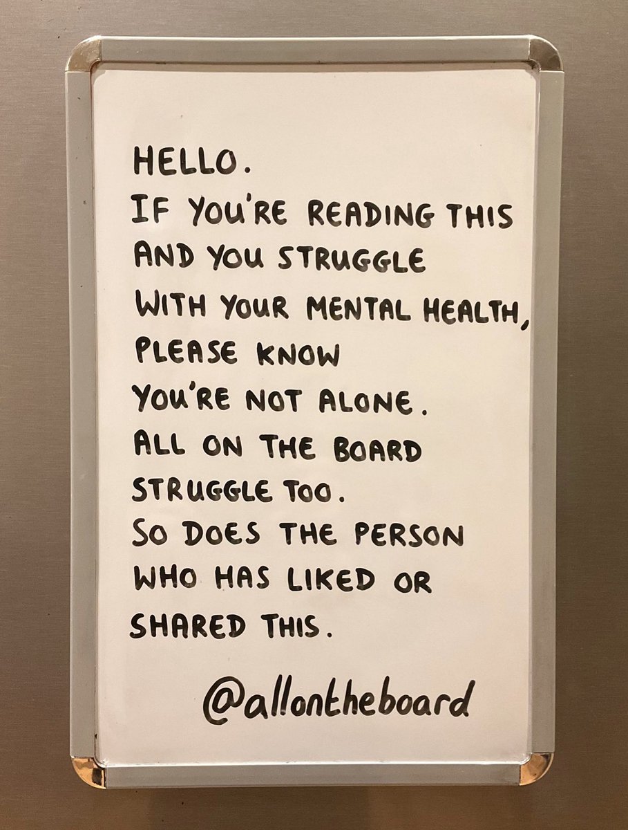 All On The Board (@allontheboard) on Twitter photo Today is World Mental Health Day, but every day we should talk about our mental health. As lonely as it feels when you’re struggling with your mental health, please know you’re not alone.
#WorldMentalHealthDay #MentalHealth <a href="/allontheboard/">All On The Board</a> Today is World Mental Health Day, but every day we should talk about our mental health. As lonely as it feels when you’re struggling with your mental health, please know you’re not alone.
#WorldMentalHealthDay #MentalHealth <a href="/allontheboard/">All On The Board</a>