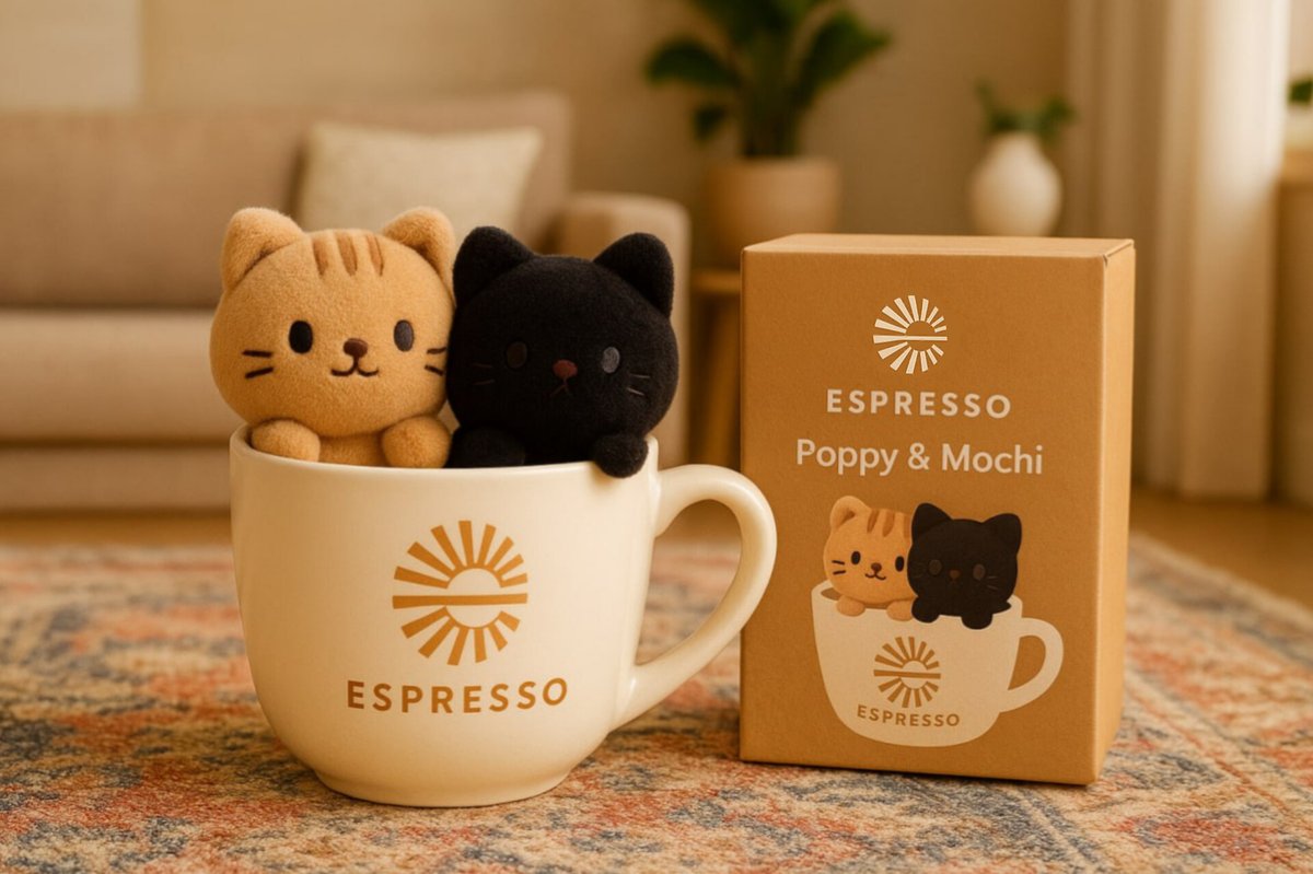 Titanium0x's tweet image. Meet Poppy &amp;amp; Mochi the cutest little twins in the Brewie Universe 
Two tiny besties twice the fun!
They’re warm sweet and love spreading cozy vibes wherever they go
@EspressoSys