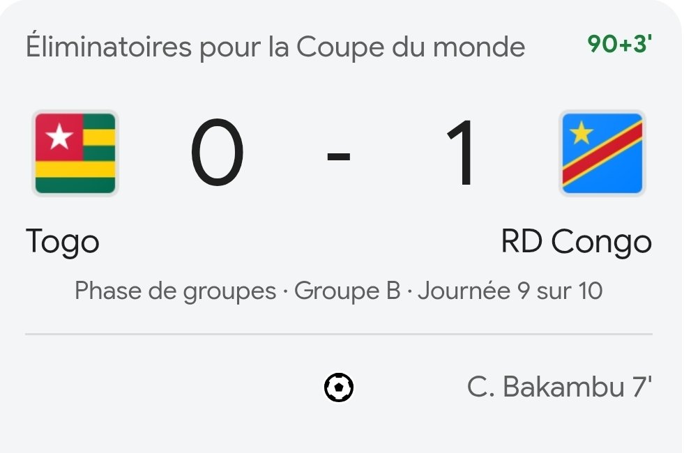 Nous (les admins) posterons un edito après la dernière journée des éliminatoires. Ce qui est sûr c'est qu'il faut être aveugle ou fou pour ne pas voir que notre football est dans un état végétatif (pour rester poli). Courage à vous, courage à nous 🇹🇬🦅