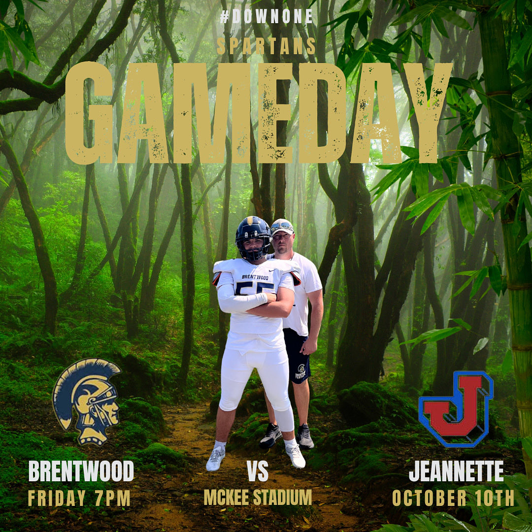 Brentwood Football (@bwoodspartans) on Twitter photo Your Spartans travel to Jeannette to take on the Jayhawks in a huge conference matchup! Come out and support your Spartans!
<a href="/210ths/">2Tenths Speed & Agility</a> <a href="/PaFootballNews/">Pennsylvania Football News</a> <a href="/VulcanFootball/">California (PA) Vulcan Football</a> <a href="/mrpafootball/">mrpafootball.com</a> <a href="/WPIAL_Insider/">WPIAL Insider</a> <a href="/21_jthomas/">Jake Thomas</a> Your Spartans travel to Jeannette to take on the Jayhawks in a huge conference matchup! Come out and support your Spartans!
<a href="/210ths/">2Tenths Speed & Agility</a> <a href="/PaFootballNews/">Pennsylvania Football News</a> <a href="/VulcanFootball/">California (PA) Vulcan Football</a> <a href="/mrpafootball/">mrpafootball.com</a> <a href="/WPIAL_Insider/">WPIAL Insider</a> <a href="/21_jthomas/">Jake Thomas</a>
