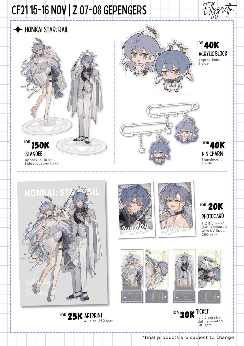 ellygretta's tweet photo. [🔁📷 are appreciated]

My catalogue for CF21!  
⭐️Fandom: Honkai Star: Rail, Hundred Line, Sakamoto Days, FGO, Original
🔗Link for OTS interest in the reply, thank you!!
 There's no PO, but mail order will be available after CF

#comifuro21 #comifuro21catalogue #CF21 https://t.co/fioWkgpnA7