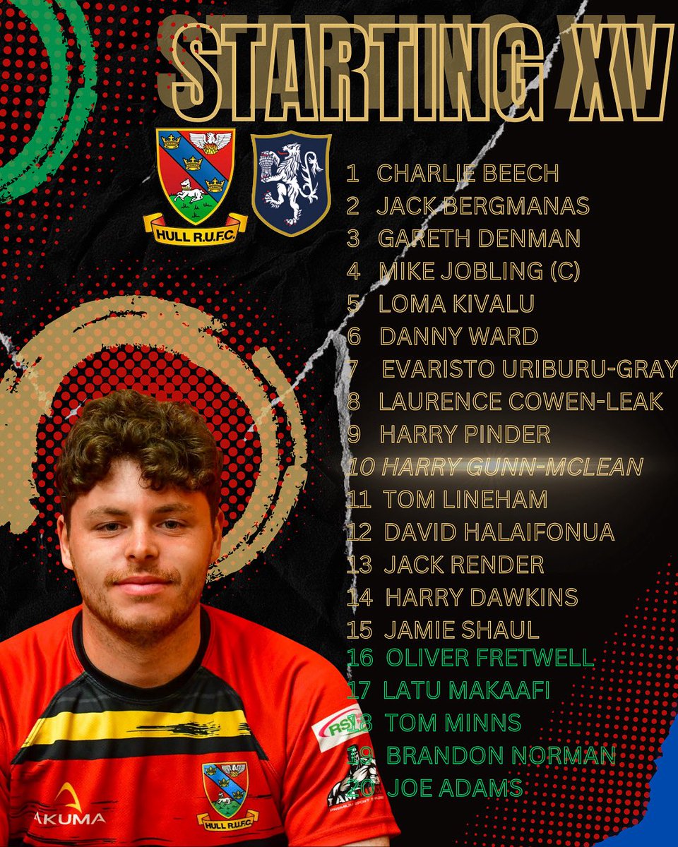 Our HRUFC XV to face Macclesfield 🙌❤️