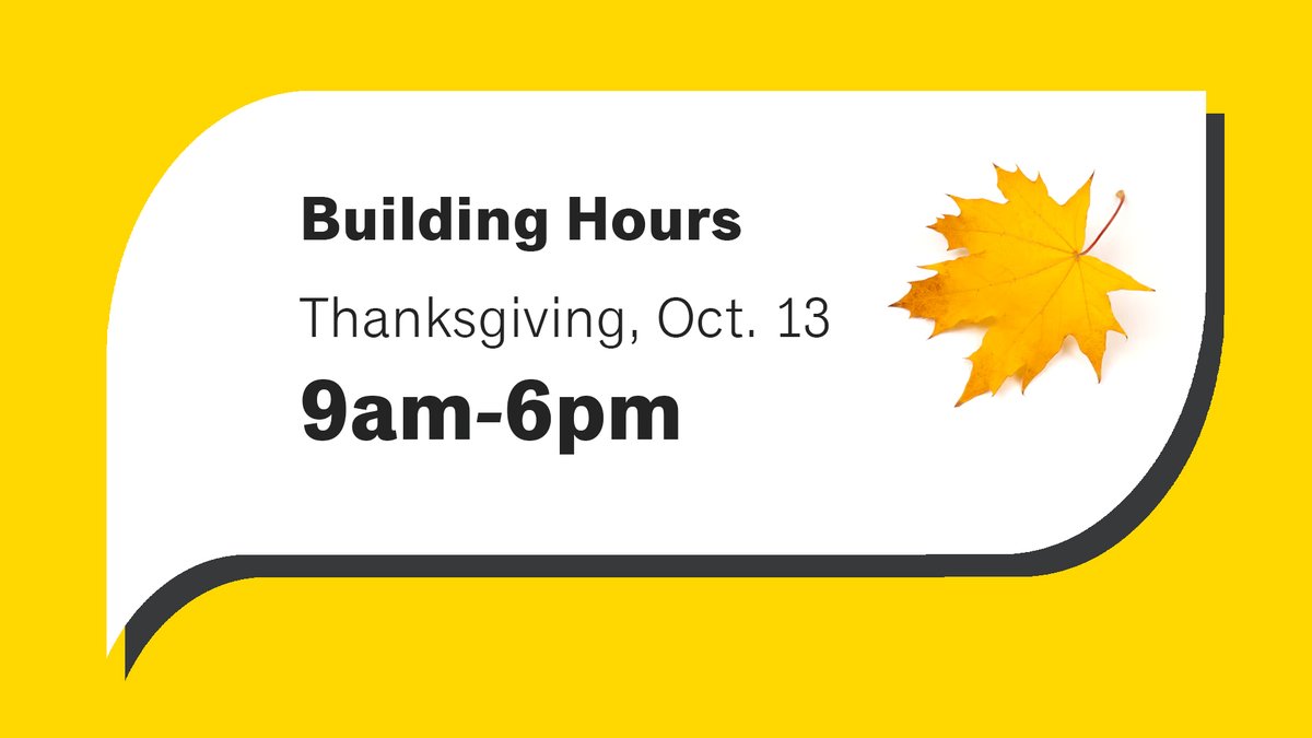 Dalplex will be operating on reduced hours Monday, October 13 and will be open from 9am-6pm 🍂