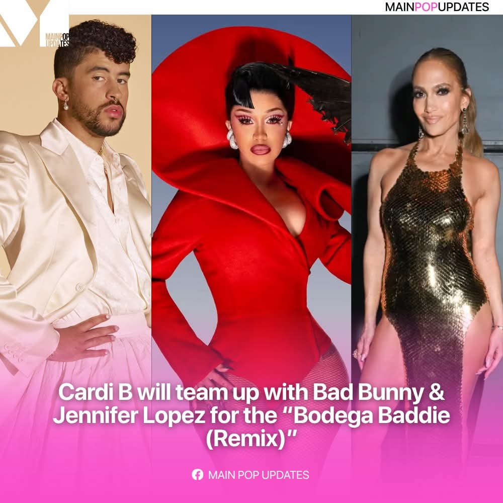 ThisIsJLopezNow on X: "Cardi B will team up with Bad Bunny & Jennifer Lopez  for the “Bodega Baddie (Remix)” The insider also reported that they are  planning to perform it live for