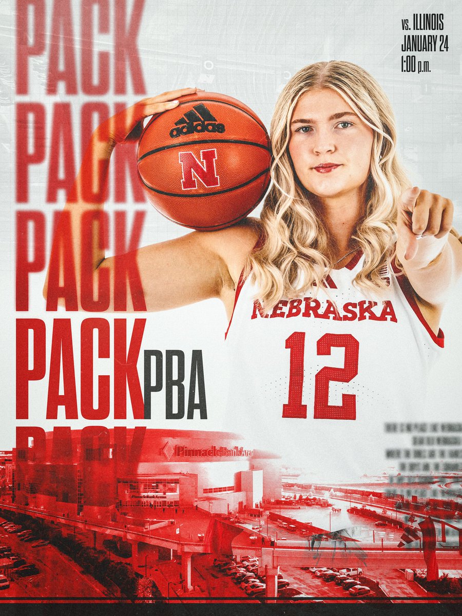 MARK YOUR CALENDARS 👀 

Pack PBA: 
🗓️ January 24
🆚 Illinois

Single game tickets on sale: 
🗓️ October 14 
⏰ 12:00 p.m. 
🎟️ Huskers.com/wbbtix