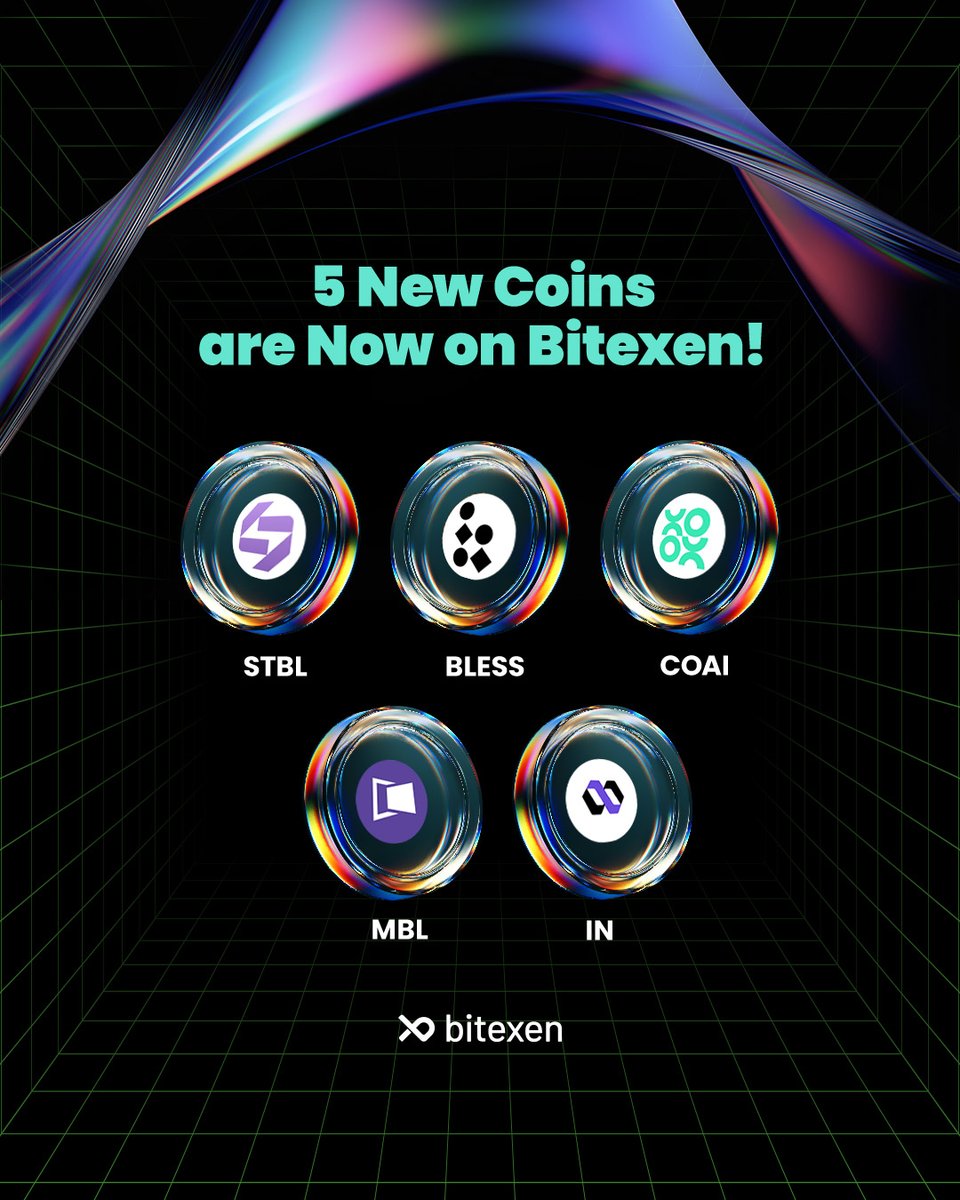 BitexenSA's tweet image. Bless (BLESS), ChainOpera AI (COAI), MovieBloc (MBL), STBL (STBL) and INFINIT (IN) are Now Listed on Bitexen!  🚀

➡️ For details, click: bit.ly/3KHBO5C

#Bitexen #BLESS #BlessNetwork #COAI #ChainOperaAI #MBL #MovieBloc #STBL #INFINIT