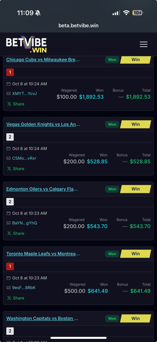 Sheesh nice little streak on ⁦<a href="/betvibewin/">BetVibe</a>⁩.