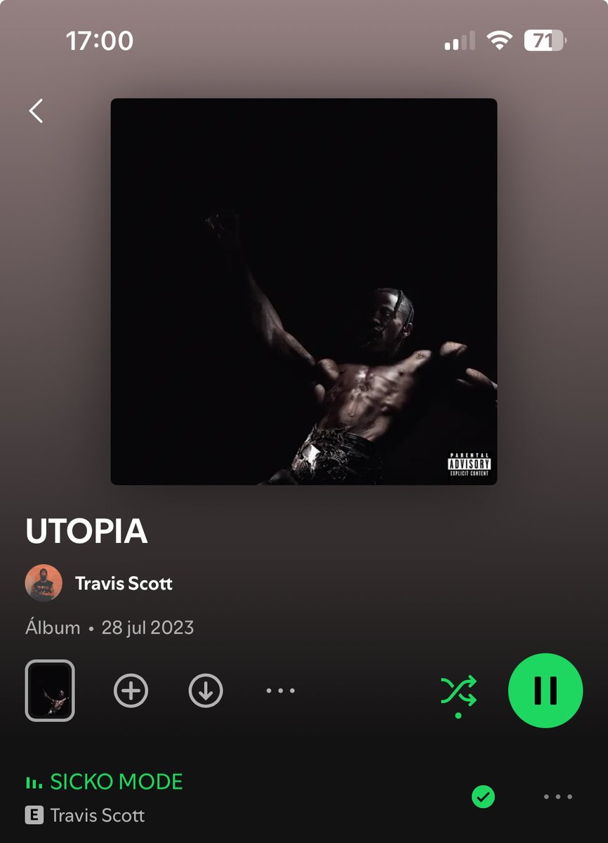 Yo, my spotify is broken. SICKO MODE in UTOPIA 😭