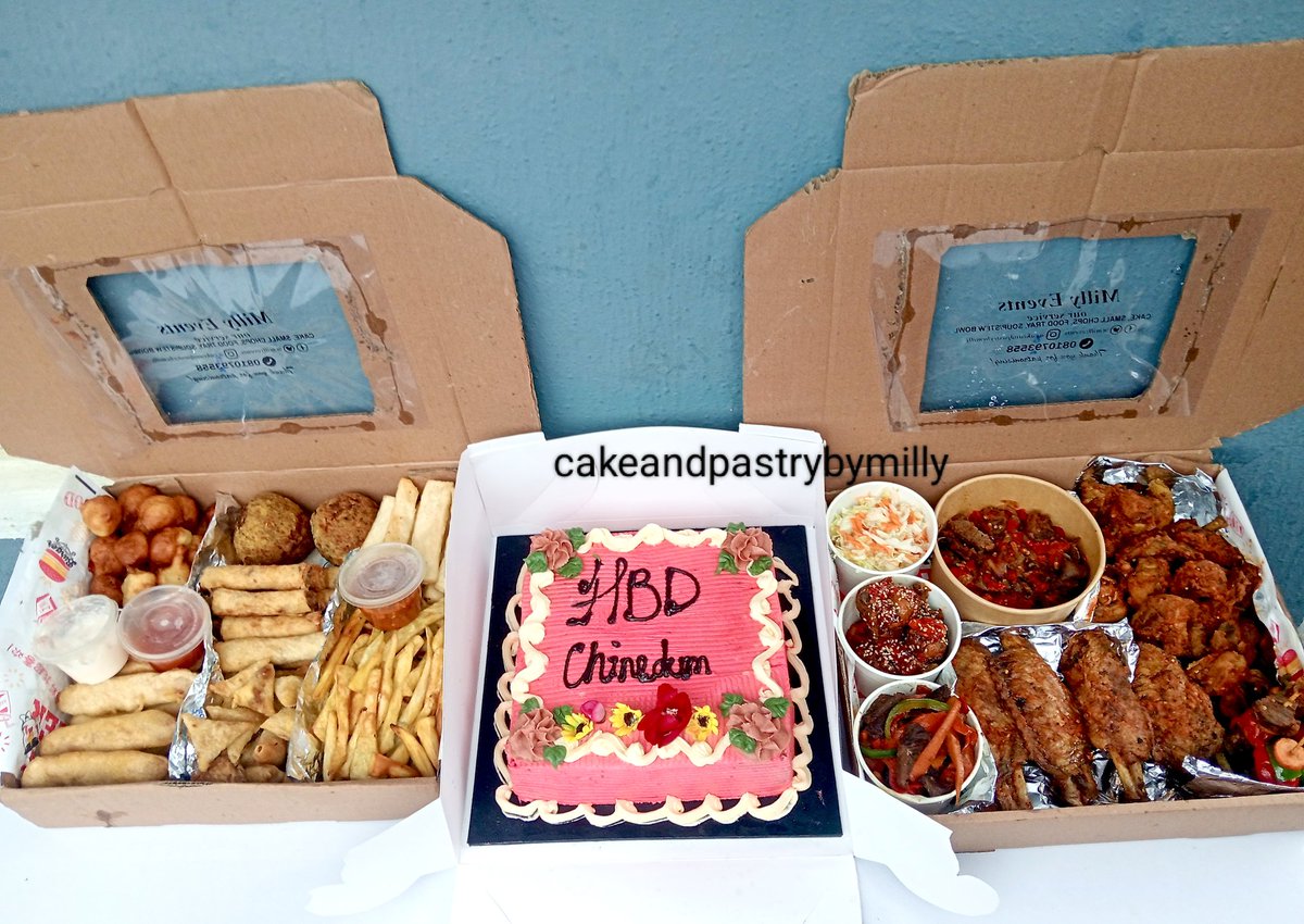 MillyEvents's tweet image. With N138,000 you can get a 9inches vanilla cake in buttercream frosting and small chops package.

Available to deliver daily within Lagos and some part of Ogun State.
Send a DM to place an order or call /WhatsApp 08107983558