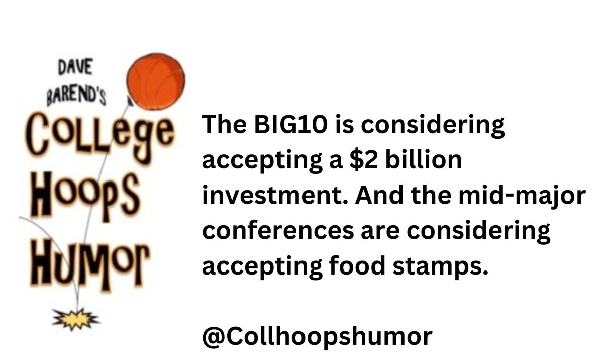 CollHoopsHumor's tweet image. #FridayFunny I hope. THX for likes/follows @guy_fontenot @SantosJlorenzo @coachmdmoore @ScottsdaleVeins @SteveHiegel @BustingBrackets @rudedogreyes @Victorm78801770 @smodelanalytics @KiwiMutt @gpan197524 #Fridayfun #CollegeBasketball  #jokes #comedy #laugh #humor #collegehooops