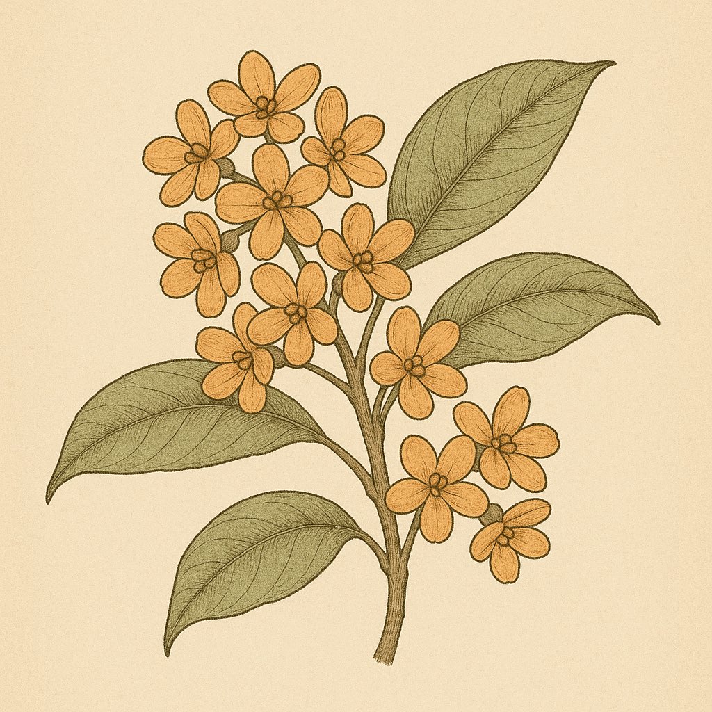 金木犀の甘い香りがするようになってきましたね🌸

金木犀の香り成分
💛β-イオノン：懐かしさを呼ぶ甘い香り
🌿リナロール：心をほぐす癒しの香り
🍯ジヒドロイソジャスモン酸メチル：蜜のような深みを添える香り

香りは、秋の記憶をそっとほどく鍵です🕯️

#香りの豆知識 #金木犀 #季節の香り