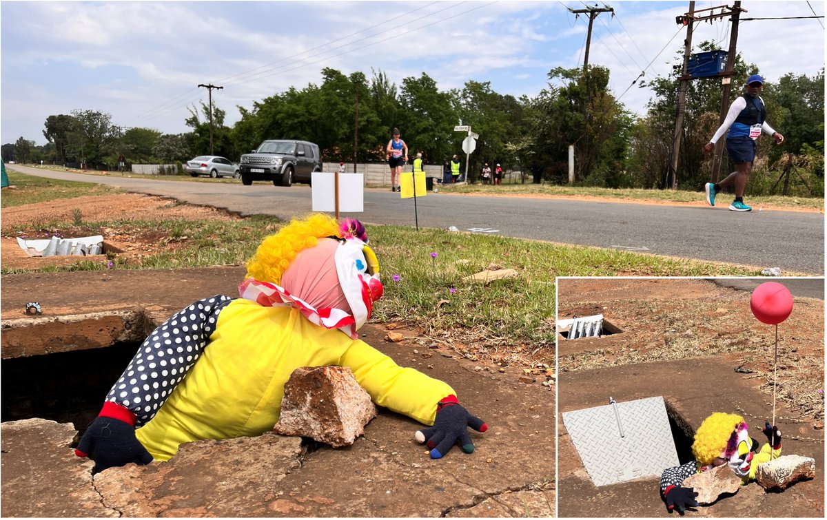 After a long day of haunting, Pennywise was looking a lot more tired than in 2024. Some might even say that he was feeling a little… drained!😊

The metal grate has also disappeared. And I really hope no one stole Pennywise’s balloon because that is asking for trouble!