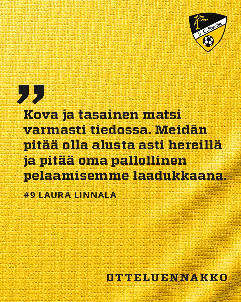 Honka on matkalla kohti Oulua, jossa se kohtaa Kansallisen Ykkösen kauden viimeisessä vierasottelussaan ONS:n huomenna lauantaina 11.10. klo 12.00.

Ennakko ➡️ fchonkanaiset.fi/2025/10/honka-…

#MeOllaanHonka #KansallinenYkkönen