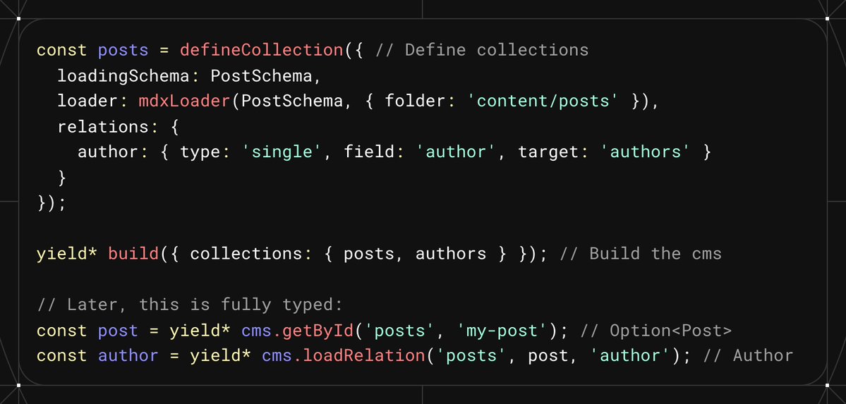 bitswired's tweet image. Tired of writing the same content-loading code in every project?

I&apos;ve been working on FoldCMS: a type-safe static CMS built with @EffectTS_ with relations support.
Comes with an SQLite content store.

👉🏽 Build the CMS, include the sqlite output in your sever, enjoy.