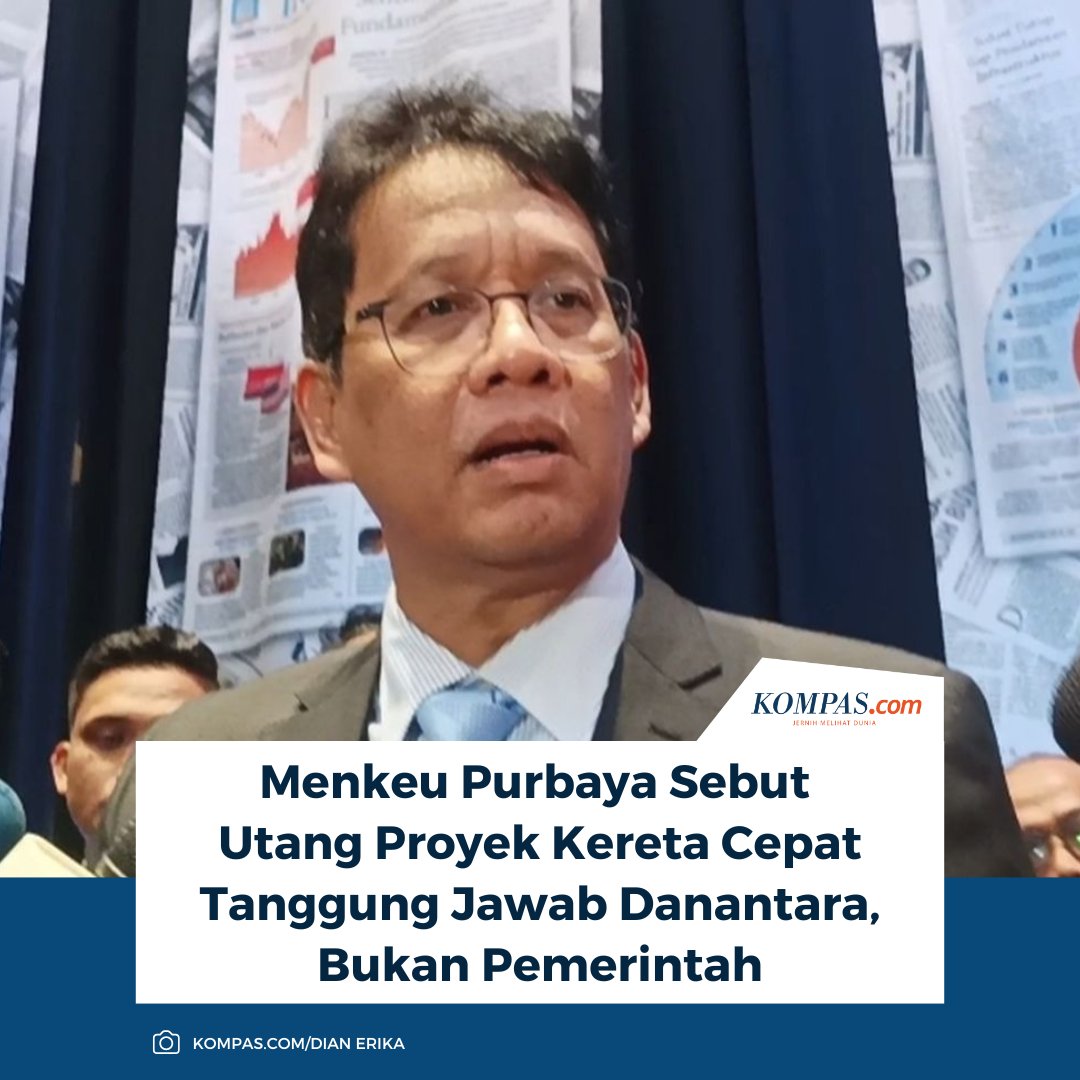 Menteri Keuangan Purbaya Yudhi Sadewa menegaskan pemerintah tidak menanggung utang proyek Kereta Cepat Jakarta–Bandung (KCJB).

Baca di sini: money.kompas.com/read/2025/10/1… 

/ #PurbayaYudhiSadewa