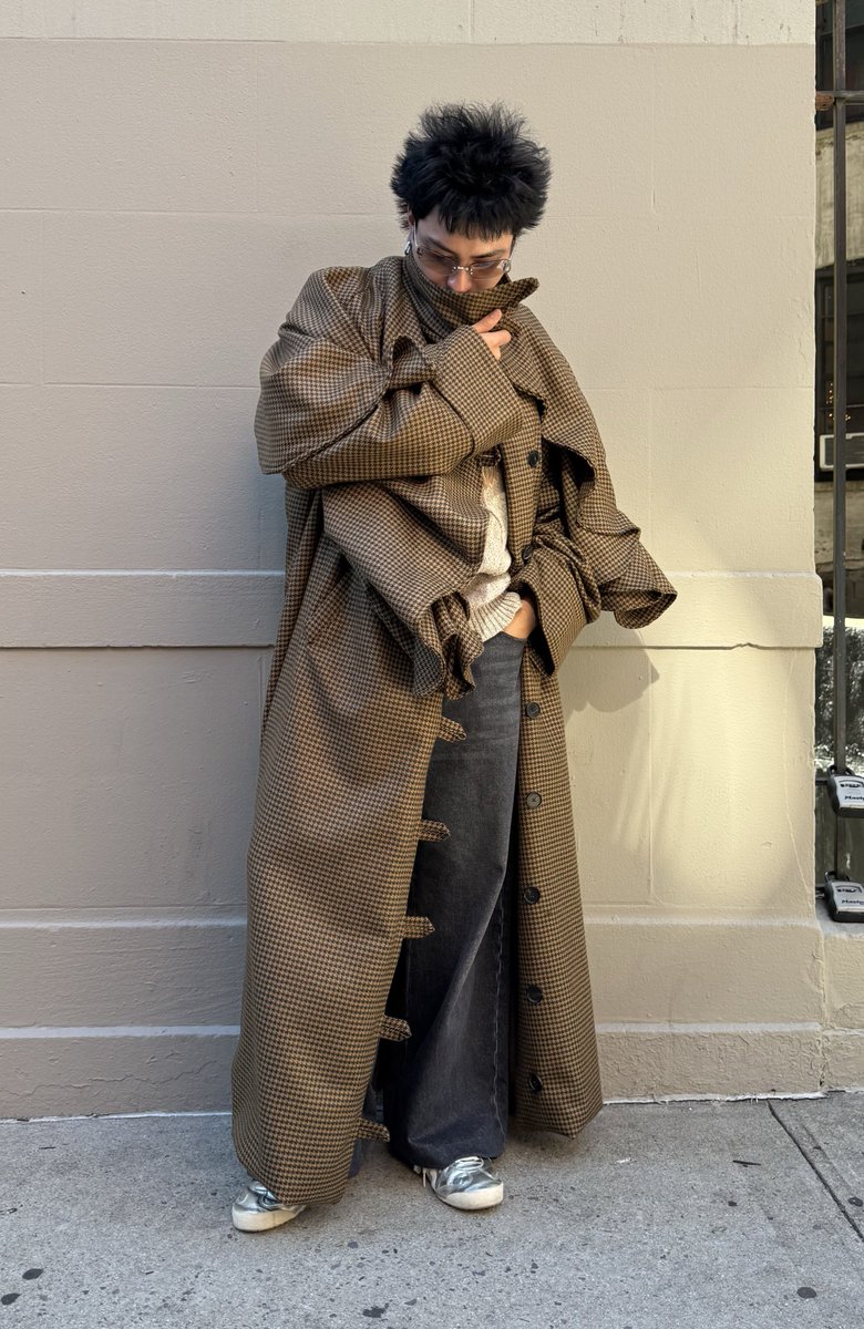more pics of me wearing the coat I just made