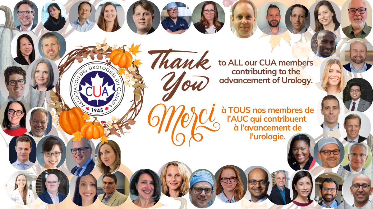 Canadian Urological Association (@canurolassoc) on Twitter photo We are truly grateful for your membership, and the vital work you do each and every day.🍂🍁
Nous vous sommes profondément reconnaissants, pour votre collaboration et le travail essentiel que vous accomplissez chaque jour. We are truly grateful for your membership, and the vital work you do each and every day.🍂🍁
Nous vous sommes profondément reconnaissants, pour votre collaboration et le travail essentiel que vous accomplissez chaque jour.