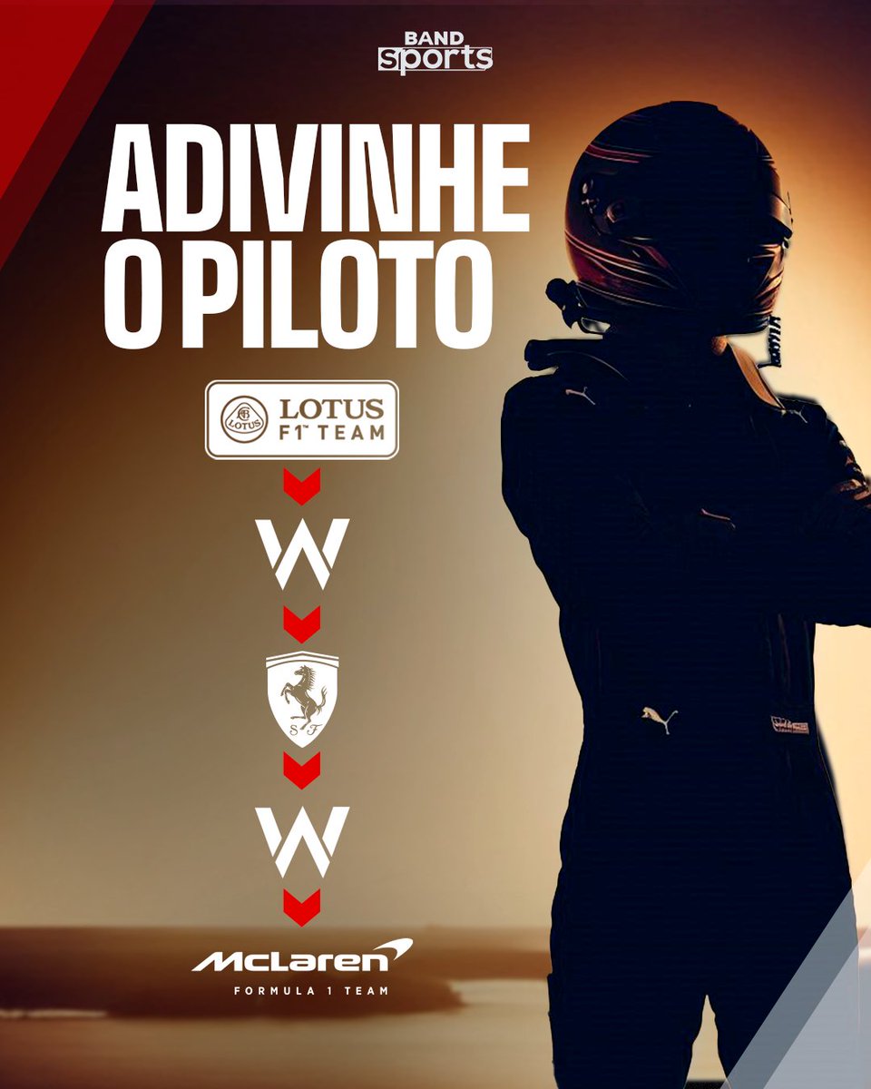 bandsports's tweet photo. LEMBRA DESSAS TRANSFERÊNCIAS? 🧐🏁 Adivinhe o piloto com base nas equipes nas quais ele correu na Fórmula 1.
#F1BandSports #F1 #Lotus #Willams #Ferrari #McLaren https://t.co/ueKCGEWfZD
