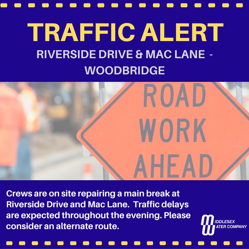 TRAFFIC ALERT: Riverside Drive and Mac Lane in Woodbridge,  NJ.