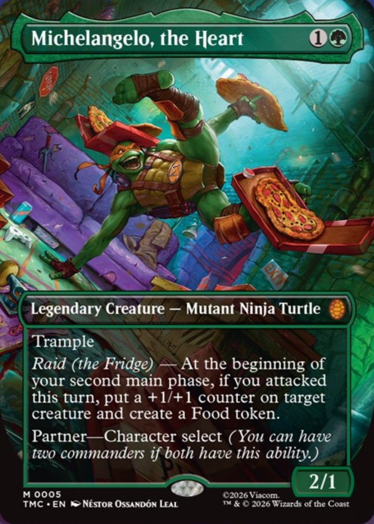 DimirUB's tweet image. 【MTG x TMNT・統率者デッキ】
《ムードメーカー、ミケランジェロ》