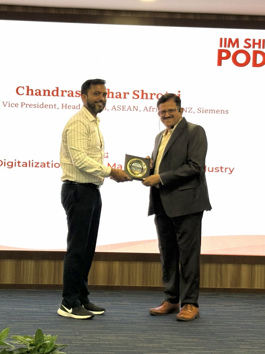 We were delighted to host Mr. Chandrashekhar Shrotri, Executive Vice President, Head – India, ASEAN, Africa &amp; ANZ at Siemens, for an insightful Podium Session on “The Role of Digitalization &amp; IT in the Manufacturing Industry.”

Mr. Shrotri shared valuable perspectives on adopting