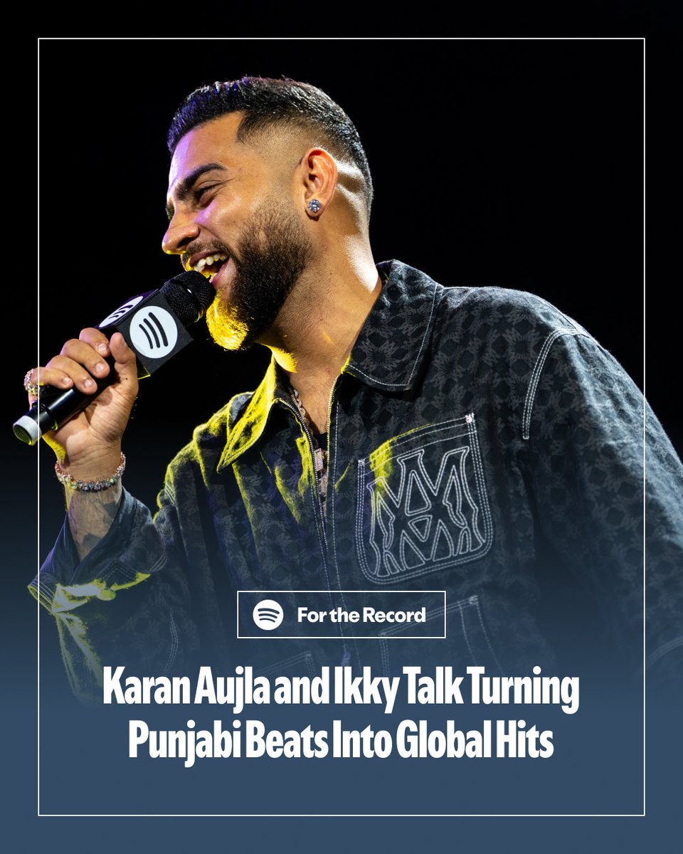 SpotifyNews's tweet image. We caught up with Karan Aujla and Ikky to talk “P-POP CULTURE” and the global rise of Punjabi music 💚 newsroom.spotify.com/2025-10-09/kar…