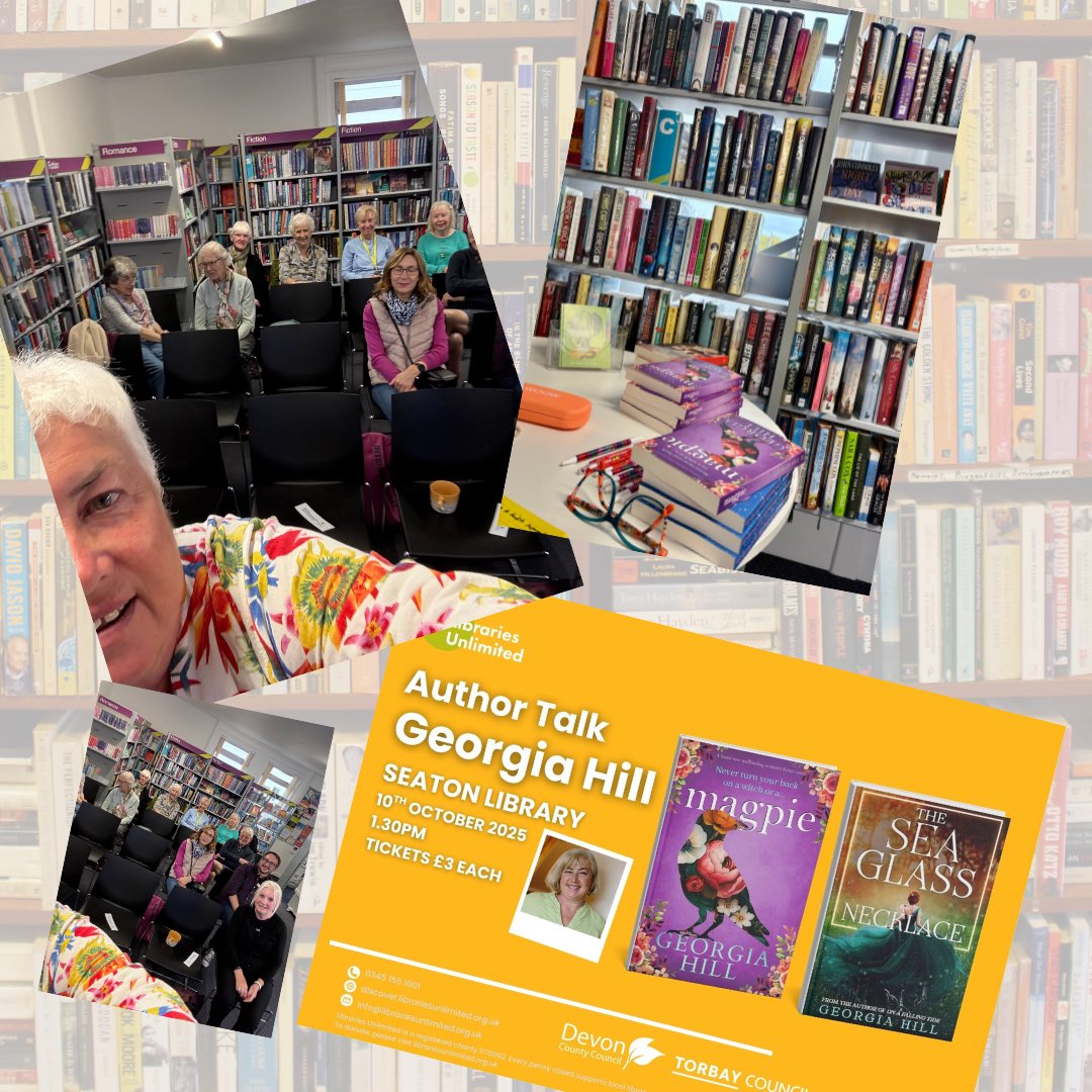 georgiawrites's tweet image. Had such a lovely time at #seaton library. Warm welcome, fabulous audience, great questions. Even sold some books!
Thank you for having me! #supportlibraries #authorlife @DevonLibraries #eastdevon
