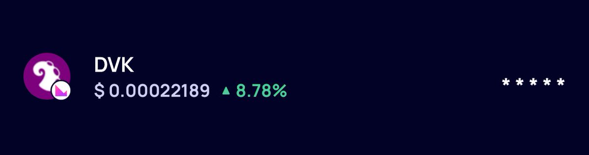 Ok, but did u check the $DVK price today?