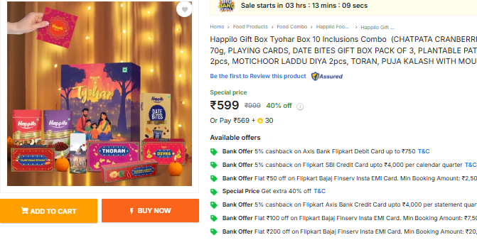 TechyBoostDeals's tweet photo. GRAB : Happilo Gift Box 10 Inclusions Combo @ ₹599
Buy link : https://t.co/W9Mc2gWBHl
#Flipkart #Happilo #Gifting https://t.co/J26emSg7xw