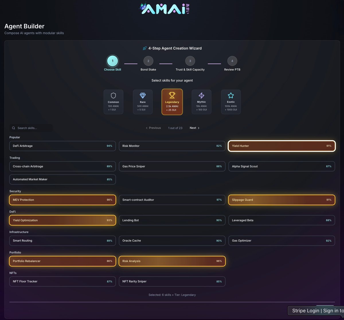 InsideAMAI's tweet image. 🔥 Deploy an agent, design its mind.

Choose your skills, bond your trust, and mint intelligence on-chain.