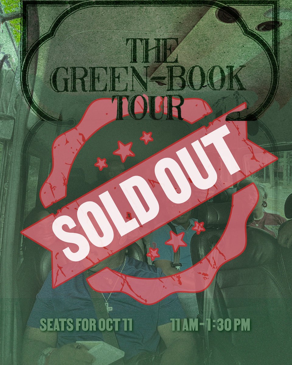 🚌✨ The <a href="/SaaacamTx/">SAAACAM</a> Green Book Tour is rolling out—and we’re SOLD OUT!
All seats for our October 11th Green Book Civil Rights Bus Tour are officially gone! 🎟️👏🏾

📅 Mark your calendar for the next one!
Reserve your spot now!

lnkd.in/gmwCuiEt

#SAAACAM #GreenBookTour